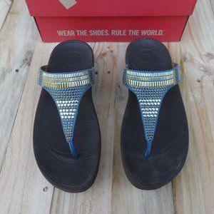 Fitflop Aztek Chada Blue Womens size 9